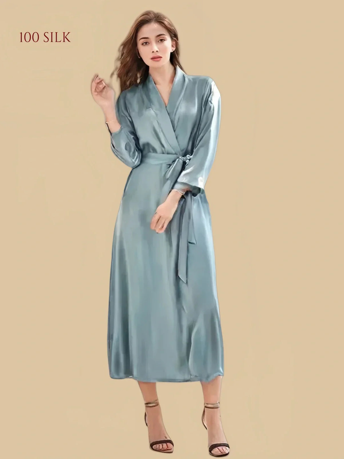 100% Mulberry Silk 16Momme Long Sleeve Women&